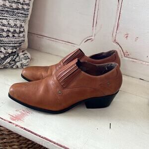 Dingo women’s size 9 brown leather low booties boots cowgirl